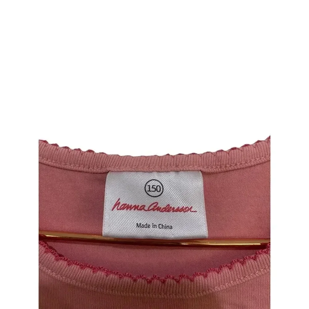 Hanna Andersson Pink Short Sleeve Colorblock Twirl Power Maxi Dress Size 12/150